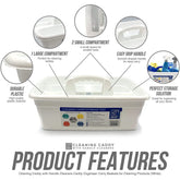 Cleaning Caddy Carry All Cleaners Tote Tray White